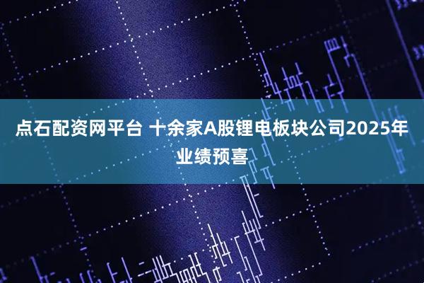 点石配资网平台 十余家A股锂电板块公司2025年业绩预喜